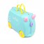 Valigia Cavalcabile Trunki Una Unicorno Verdino