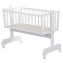 Culla a Dondolo Alvi Sina Bianco + Set Biancheria Elefant Beige