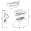 Ms Innovaciones ZOE Vasca da bagno Grigio con gambe, fasciatoio, cuscino riduttore e cestino portaoggetti
