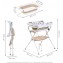 Ms Innovaciones ZOE Vasca da bagno Beige con gambe, fasciatoio, cuscino riduttore e cestino portaoggetti