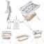 Ms Innovaciones ZOE Vasca da bagno Beige con gambe, fasciatoio, cuscino riduttore e cestino portaoggetti