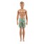Bambola Barbie Ken Beach Bionda Costume Fiori