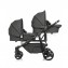 Passeggino Duo Gemellare Brevi Ovo Twin Grigio Melange Scuro