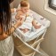 Ms Innovaciones ZOE Vasca da bagno Grigio con gambe, fasciatoio, cuscino riduttore e cestino portaoggetti