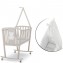 Culla Azzurra Design Funky Avana con Decoro Bianco