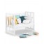 Il lettino trasformabile Glam di Azzurra Design accompagna i vostri bambini dalla nascita fino a 3 anni. Si può trasformare da culla con funzione co-sleeping a lettino completo.  Utilizzabile in 9 modi diversi:      Culla: con sponda laterale abbassabile,
