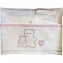 Set Lenzuola Andy & Helen per Culla Ricamato 3 pz Rosa