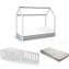 Lettino Evolutivo Trasformabile Montessoriano Cuoricini Moovie Grigio/Bianco