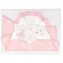 Set Lenzuola Andy & Helen per Maxi Culla Ricamato D50 3 pz Rosa