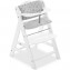 Seggiolone in Legno Hauck Alpha+ White con Imbottitura Cuscino Rainbow