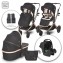 Trio Lorelli Glory Black + Seggiolino Auto i-Sieze Portata 22 Kg