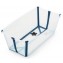 Vaschetta Pieghevole Bagno Stokke Flexi Bath Trasparente Blu